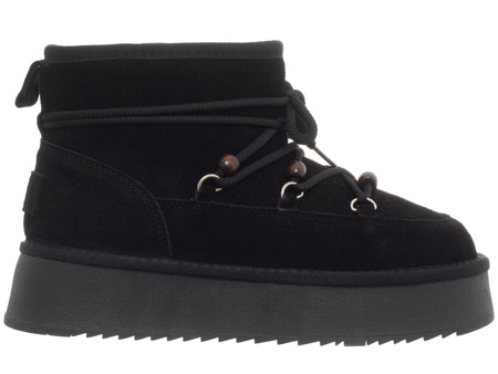 SKÓRZANE BOTKI DAMSKIE - SOLO SOPRANI COUTURE - SSW521P72/03 STONES