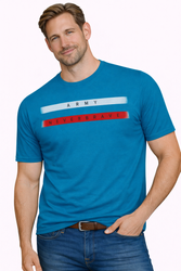 JUMPER - T-SHIRT KOSZULKA MĘSKA - 3033 NIEBIESKI