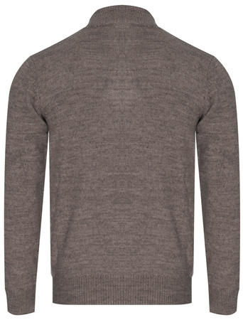 SWETER MĘSKI Z POŁGOLFEM - 8157 LIGHT BROWN