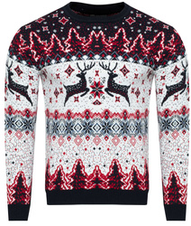 SWETER MĘSKI - 70213 CZARNY ŚWIĄTECZNY