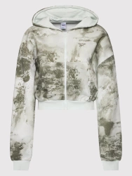REEBOK - BLUZA DAMSKA Z KAPTUREM CROP TOP - CL CLOUD SPLATTER FULLZIP H58674