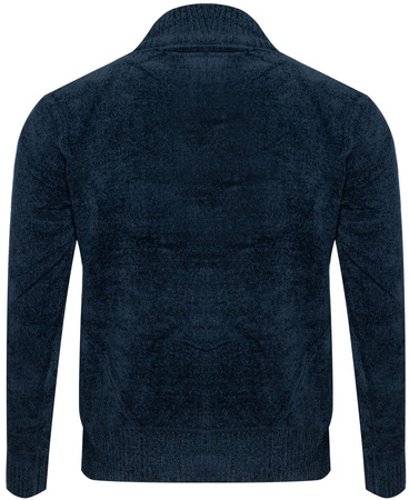 SWETER MĘSKI Z PÓŁGOLFEM - S8682 GRANATOWY