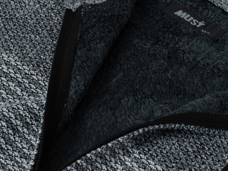 SWETER MĘSKI ROZPINANY - S8655 JASNOSZARY