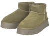 SKÓRZANE BOTKI DAMSKIE - SOLO SOPRANI COUTURE - SSW421P05/06 HUGH PLATFORM GREEN