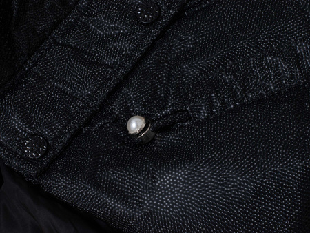 ROMEO GIGLI - KURTKA DAMSKA Z WYSOKO ZAPINANYM KOŁNIERZEM - 01W24 R04 / NERO