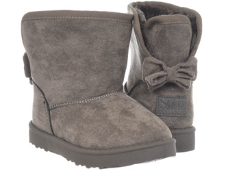 SKÓRZANE BOTKI DZIECIĘCE-  SOLO SOPRANI COUTURE - SCG421P86/21 BOW GIRL TAUPE