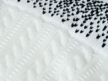 SWETER MĘSKI Z PÓŁGOLFEM - LORR&MEN 2 BIAŁY ŚWIĄTECZNY