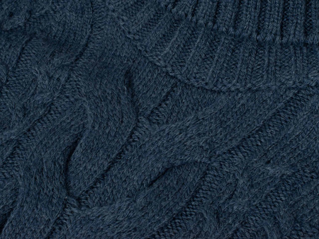 AS FAWOR COLLECTION - SWETER MĘSKI Z GOLFEM - 02328/NIEBIESKI