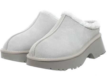 SOLO SOPRANI COUTURE - BUTY DAMSKIE - SSW521P32/02 REMY SUEDE FUR CIMENT