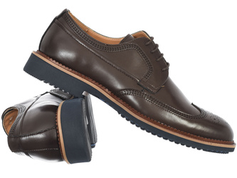 B ORIGINALS - BUTY WIZYTOWE MĘSKIE - HA230834A-2/BROWN