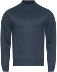 SWETER MĘSKI Z POŁGOLFEM - N616 GRANATOWY MELANŻ