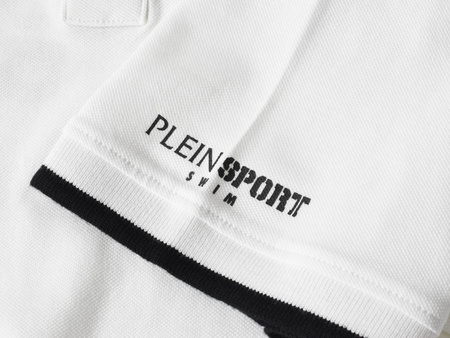 PLEIN SPORT - KOSZULKA MĘKSA POLO - PS25MPL02/01 WHITE