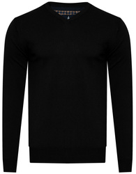 SWETER MĘSKI V-NECK - 200-2 CZARNY