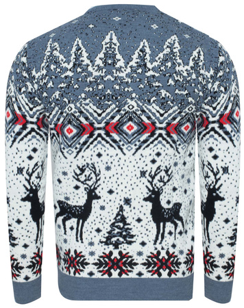 SWETER MĘSKI - 2310 NIEBIESKI ŚWIĄTECZNY