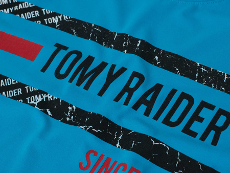 JUMPER - T-SHIRT KOSZULKA MĘSKA - 3037 NIEBIESKI