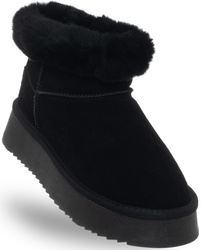 SKÓRZANE BOTKI DAMSKIE - SOLO SOPRANI COUTURE - SCW421P12/54 HUGH PLAT BLACK