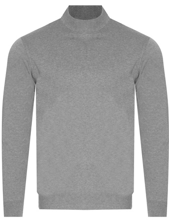 SWETER MĘSKI Z PÓŁGOLFEM - 501 A.GRI