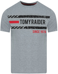 JUMPER - T-SHIRT KOSZULKA MĘSKA - 3037 SZARY