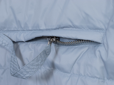 ROMEO GIGLI - KURTKA PUCHOWA DAMSKA KAPTUREM - 01W24 R01 / CELESTE