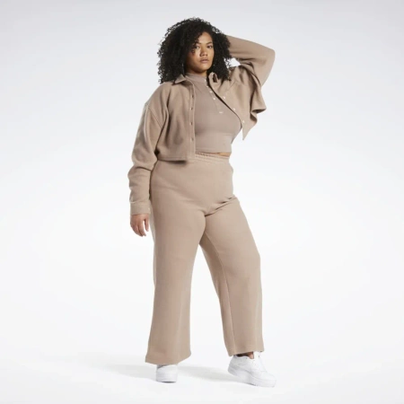 REEBOK - BLUZA DAMSKA ROZPINANA NA GUZIKI - CL WDE FLEECE LAYER IN IB4449 - PLUS SIZE