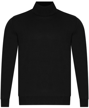 SWETER MĘSKI Z GOLFEM - WS3321 CZARNY