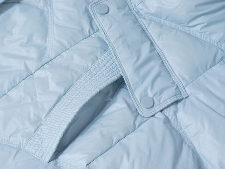 ROMEO GIGLI - PŁASZCZ PUCHOWY Z KAPTUREM - 01W24 G301 / CELESTE