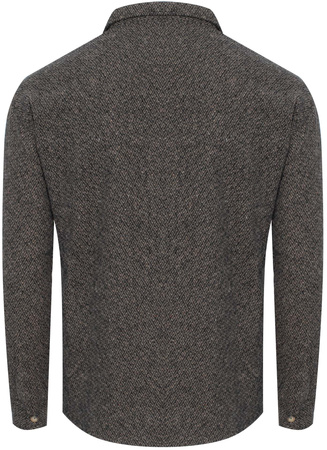 KOSZULA MĘSKA - BRĄZOWY