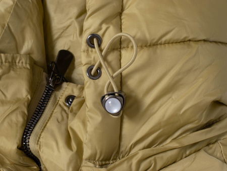 ROMEO GIGLI - PŁASZCZ PUCHOWY DAMSKI Z KAPTUREM - 01W24 G2328 / OLIO