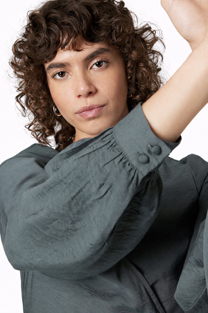 GUIDO MARIA KRETSCHMER - ROZPINANA SUKIENKA/NARZUTKA - LANEA DRESS GMK-0823-07857 GREEN