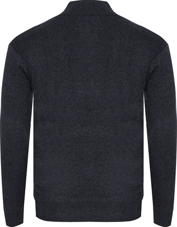 SWETER MĘSKI Z PÓŁGOLFEM - S8212 GRANATOWY