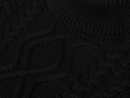 SWETER MĘSKI Z GOLFEM - 3157/CZARNY