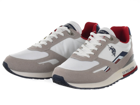 BUTY U.S. POLO ASSN .TABRY001B-WHI - BIAŁY, GRANATOWY, CZERWONY, BIAŁY