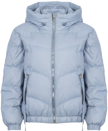 ROMEO GIGLI - KURTKA PUCHOWA DAMSKA KAPTUREM - 01W24 R01 / CELESTE