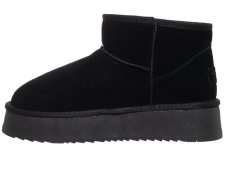 SKÓRZANE BOTKI DAMSKIE - SOLO SOPRANI COUTURE - SCW421P05/01 HUGH PLATFORM BLACK