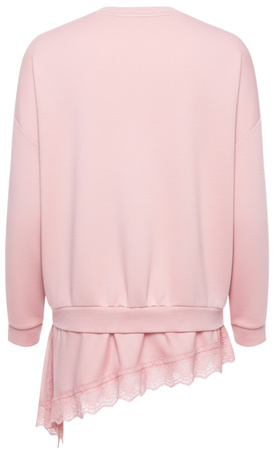 FASHION - BLUZA DAMSKA Z HALKĄ - ID8854 RÓŻOWA