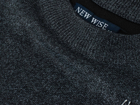 SWETER MĘSKI - N537 CIEMNOSZARY