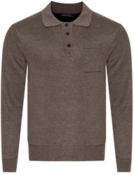 SWETER MĘSKI - N535 BRĄZOWY