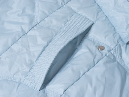 ROMEO GIGLI - PŁASZCZ PUCHOWY Z KAPTUREM - 01W24 G301 / CELESTE