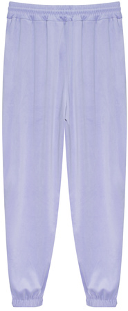 FASHION - WELUROWY KOMPLET DRESOWY DAMSKI - ID8860 LAWENDOWY