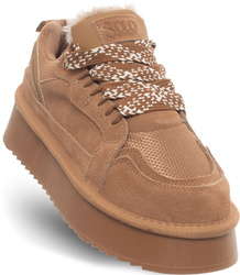 SOLO SOPRANI COUTURE - BUTY DAMSKIE - SSW521P69/01 LOW LACEUP CAMEL