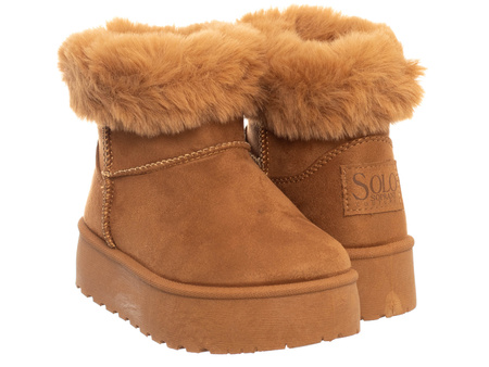 SKÓRZANE BOTKI DZIECIĘCE - SOLO SOPRANI COUTURE - SCG421P84/21 HUGH PLAT GIRL CAMEL