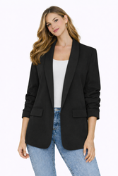 FASHION - MARYNARKA DAMSKA  - ID8896 CZARNA