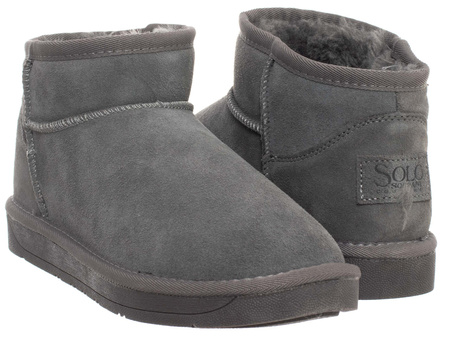 SKÓRZANE BOTKI DAMSKIE - SOLO SOPRANI COUTURE - SCW421P04/23 HUGH LOW SHARK