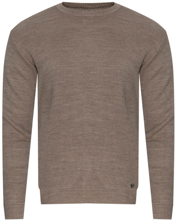 DEVANTI - SWETER MĘSKI - 72150 CIEMNOBEŻOWY