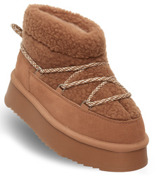 SKÓRZANE BOTKI DAMSKIE - SOLO SOPRANI COUTURE - SSW521P71/01 ROOMY