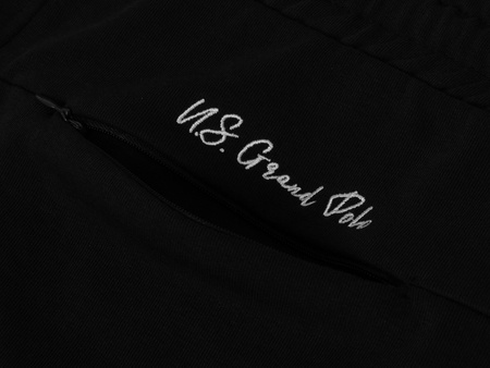 U.S. GRAND POLO EQUIPMENT & APPAREL - SPODNIE MĘSKIE DRESOWE - FLEECE PATNS US52910M 4008 CZARNY