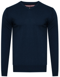 SWETER MĘSKI V-NECK - 201 GRANAT