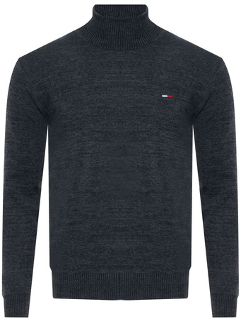 SWETER Z GOLFEM MĘSKI - S8516/GRANATOWY