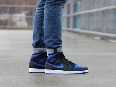 AIR JORDAN 1 MID "Black Hyper Royal" 554724-068