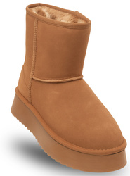 SKÓRZANE BOTKI DAMSKIE -  SOLO SOPRANI COUTURE - SCW421P09/01 TIR PLATFORM